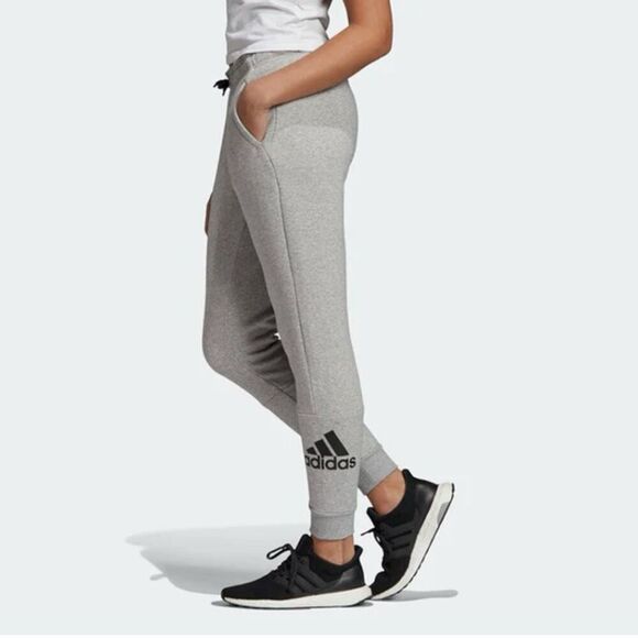 Adidas Pants - Adidas Women's Gray Sweatpants Size M Elastic Waist Cuffed Ankles